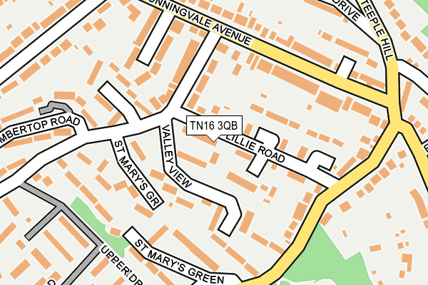 TN16 3QB map - OS OpenMap – Local (Ordnance Survey)
