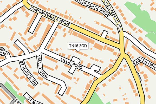 TN16 3QD map - OS OpenMap – Local (Ordnance Survey)