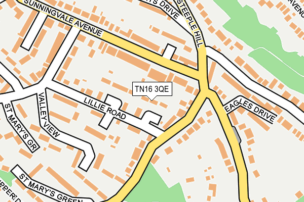 TN16 3QE map - OS OpenMap – Local (Ordnance Survey)
