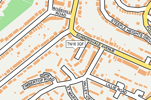 TN16 3QF map - OS OpenMap – Local (Ordnance Survey)