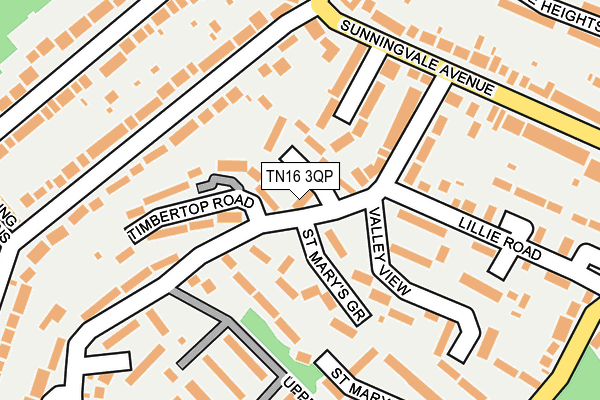 TN16 3QP map - OS OpenMap – Local (Ordnance Survey)