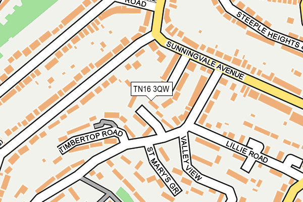 TN16 3QW map - OS OpenMap – Local (Ordnance Survey)