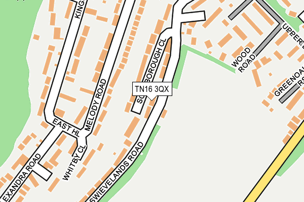 TN16 3QX map - OS OpenMap – Local (Ordnance Survey)