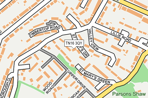 TN16 3QY map - OS OpenMap – Local (Ordnance Survey)