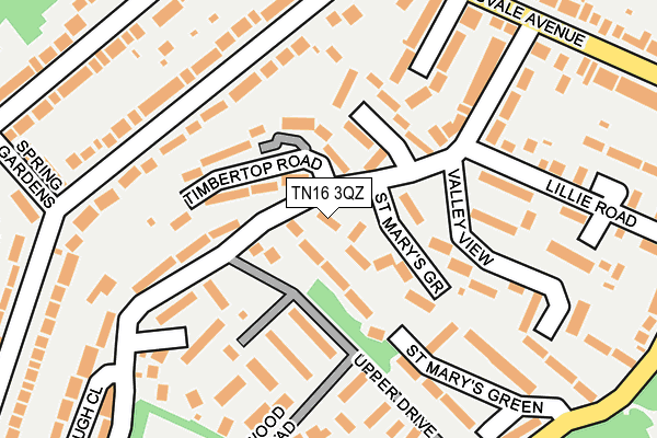TN16 3QZ map - OS OpenMap – Local (Ordnance Survey)