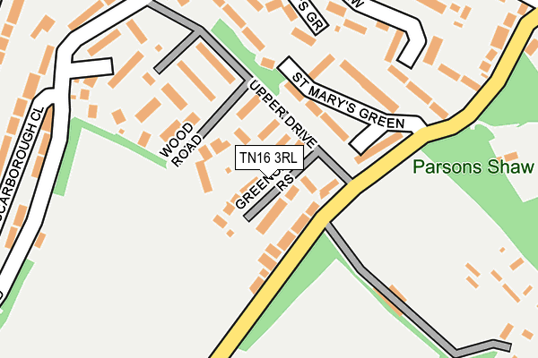 TN16 3RL map - OS OpenMap – Local (Ordnance Survey)