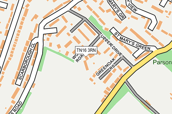 TN16 3RN map - OS OpenMap – Local (Ordnance Survey)