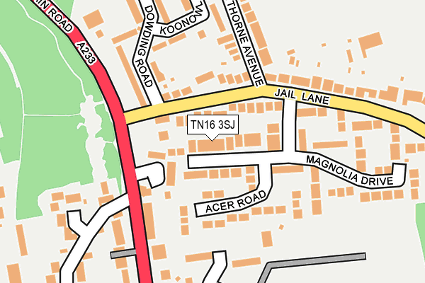 TN16 3SJ map - OS OpenMap – Local (Ordnance Survey)