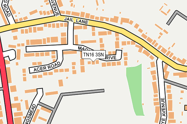TN16 3SN map - OS OpenMap – Local (Ordnance Survey)