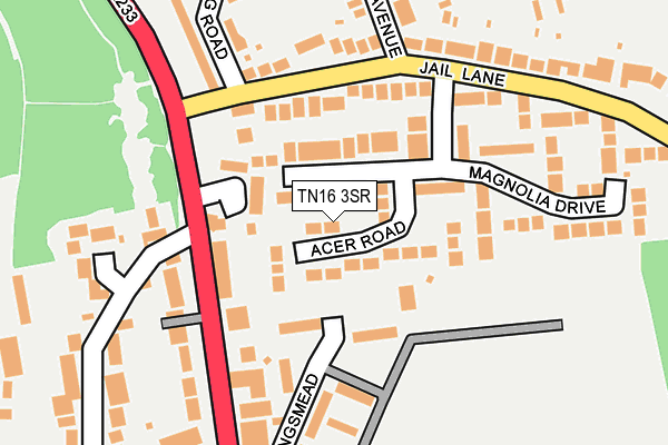 TN16 3SR map - OS OpenMap – Local (Ordnance Survey)