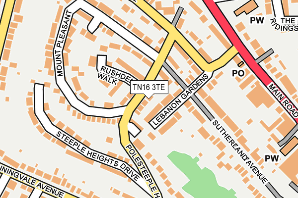 TN16 3TE map - OS OpenMap – Local (Ordnance Survey)