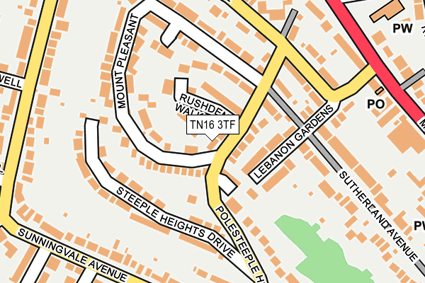 TN16 3TF map - OS OpenMap – Local (Ordnance Survey)