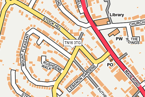 TN16 3TG map - OS OpenMap – Local (Ordnance Survey)