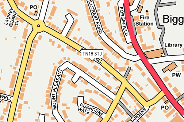 TN16 3TJ map - OS OpenMap – Local (Ordnance Survey)
