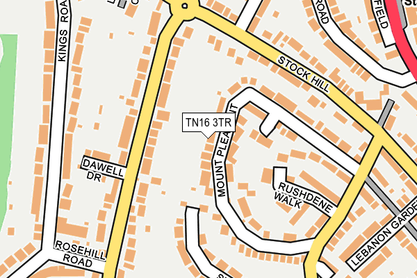 TN16 3TR map - OS OpenMap – Local (Ordnance Survey)