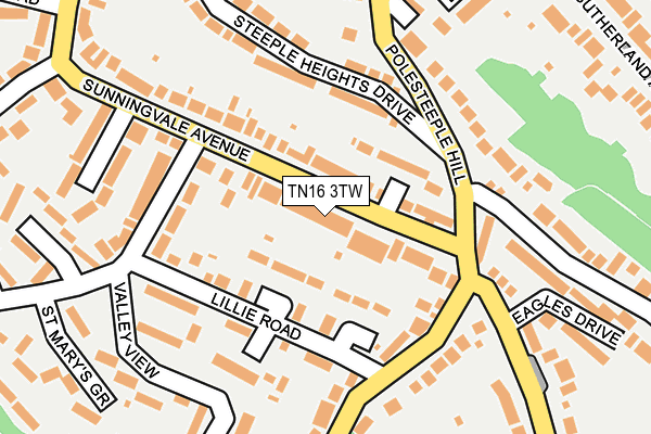 TN16 3TW map - OS OpenMap – Local (Ordnance Survey)