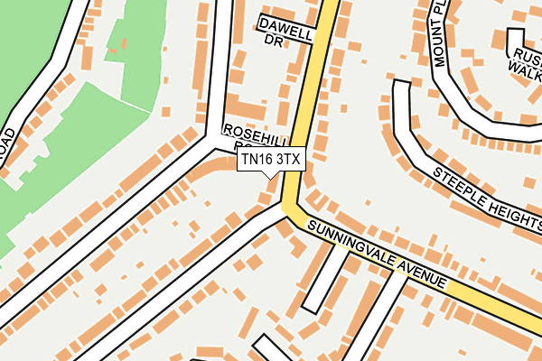 TN16 3TX map - OS OpenMap – Local (Ordnance Survey)