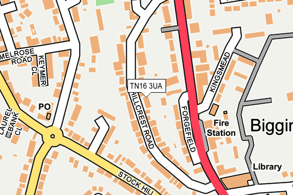 TN16 3UA map - OS OpenMap – Local (Ordnance Survey)
