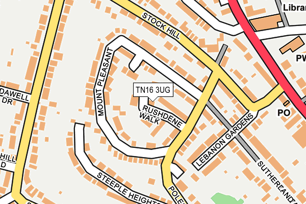 TN16 3UG map - OS OpenMap – Local (Ordnance Survey)