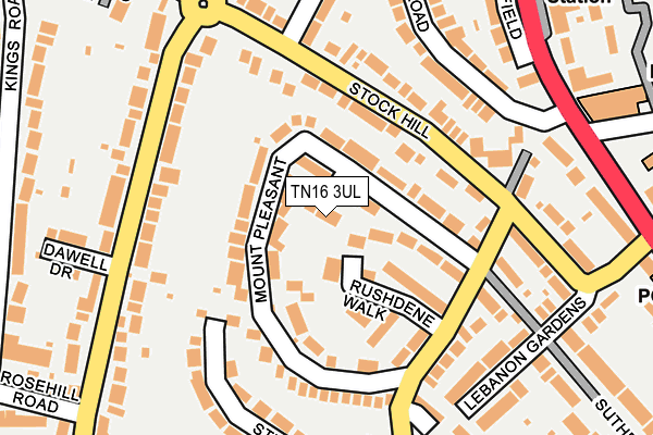 TN16 3UL map - OS OpenMap – Local (Ordnance Survey)