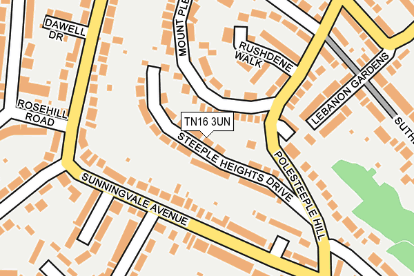TN16 3UN map - OS OpenMap – Local (Ordnance Survey)