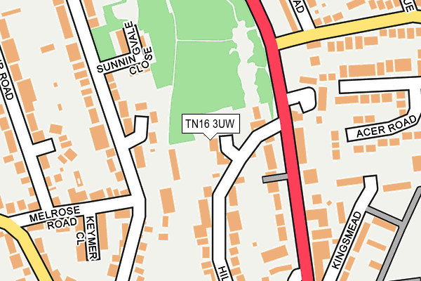 TN16 3UW map - OS OpenMap – Local (Ordnance Survey)