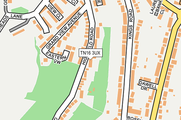 TN16 3UX map - OS OpenMap – Local (Ordnance Survey)