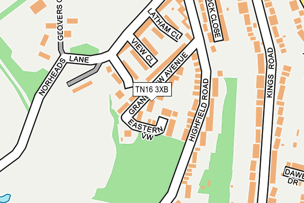 TN16 3XB map - OS OpenMap – Local (Ordnance Survey)