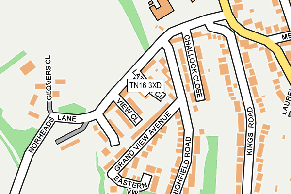 TN16 3XD map - OS OpenMap – Local (Ordnance Survey)