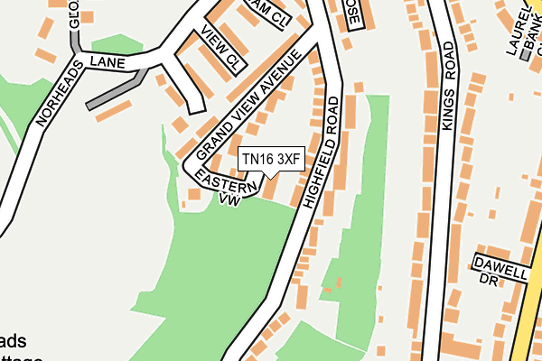 TN16 3XF map - OS OpenMap – Local (Ordnance Survey)