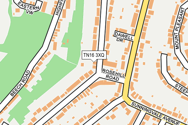 TN16 3XQ map - OS OpenMap – Local (Ordnance Survey)