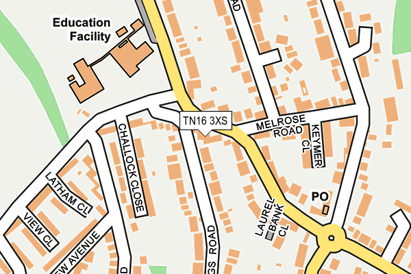 TN16 3XS map - OS OpenMap – Local (Ordnance Survey)
