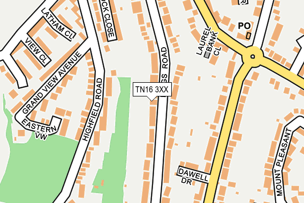 TN16 3XX map - OS OpenMap – Local (Ordnance Survey)