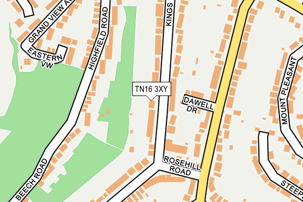 TN16 3XY map - OS OpenMap – Local (Ordnance Survey)
