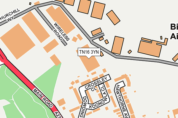TN16 3YN map - OS OpenMap – Local (Ordnance Survey)