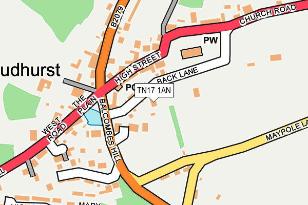 TN17 1AN map - OS OpenMap – Local (Ordnance Survey)