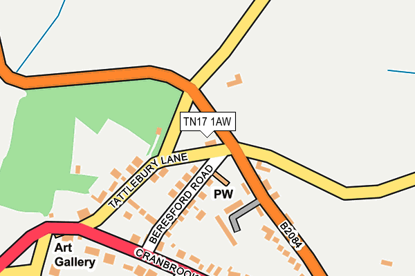 TN17 1AW map - OS OpenMap – Local (Ordnance Survey)