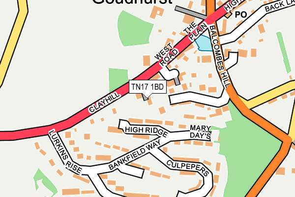 TN17 1BD map - OS OpenMap – Local (Ordnance Survey)