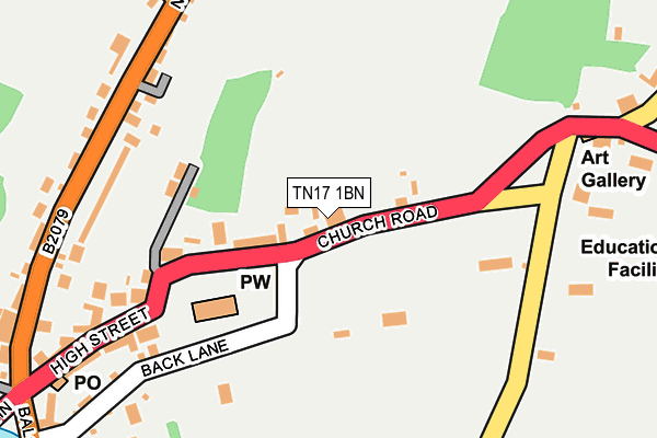 TN17 1BN map - OS OpenMap – Local (Ordnance Survey)
