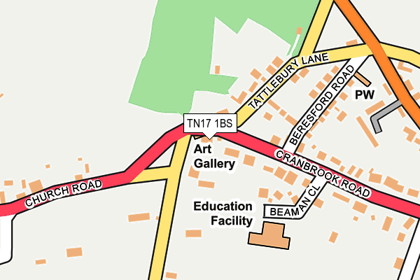 TN17 1BS map - OS OpenMap – Local (Ordnance Survey)