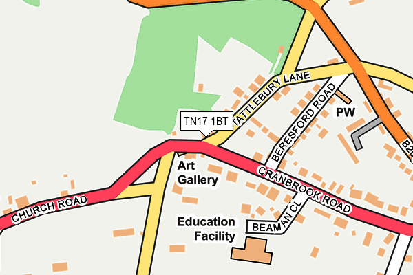 TN17 1BT map - OS OpenMap – Local (Ordnance Survey)
