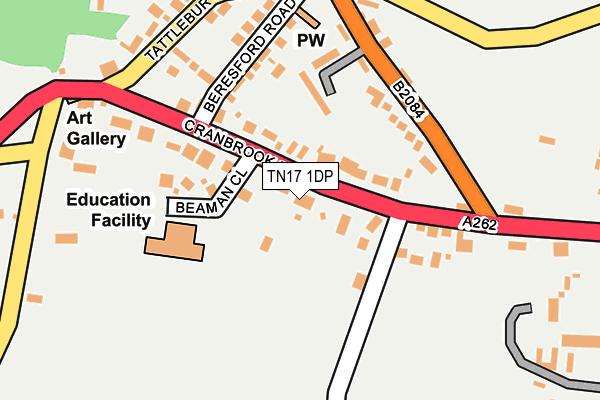 TN17 1DP map - OS OpenMap – Local (Ordnance Survey)
