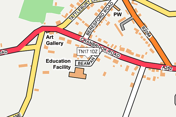 TN17 1DZ map - OS OpenMap – Local (Ordnance Survey)