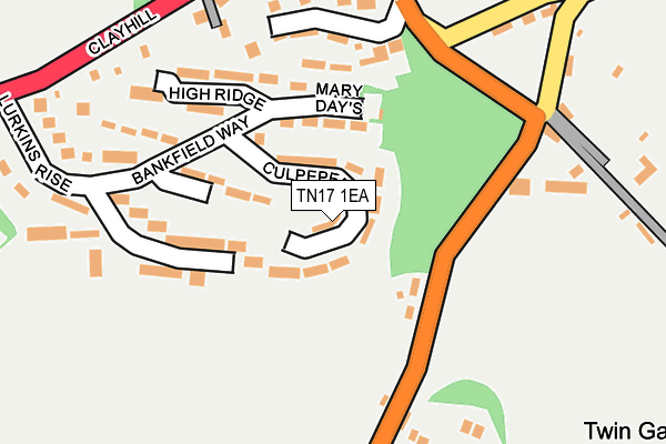 TN17 1EA map - OS OpenMap – Local (Ordnance Survey)