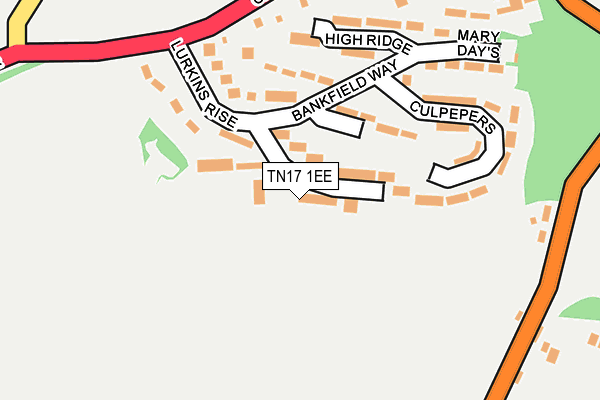 TN17 1EE map - OS OpenMap – Local (Ordnance Survey)