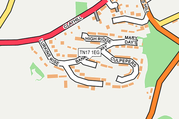 TN17 1EG map - OS OpenMap – Local (Ordnance Survey)