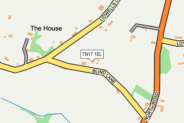 TN17 1EL map - OS OpenMap – Local (Ordnance Survey)
