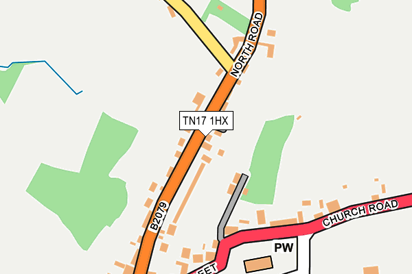 TN17 1HX map - OS OpenMap – Local (Ordnance Survey)