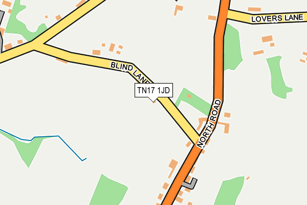 TN17 1JD map - OS OpenMap – Local (Ordnance Survey)