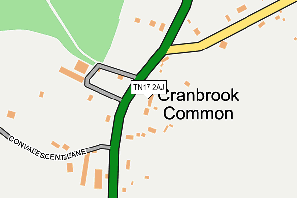 TN17 2AJ map - OS OpenMap – Local (Ordnance Survey)